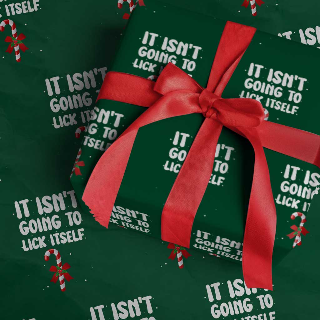 Funny Christmas It Isn't Going To Lick Itself Wrapping Paper Roll Xmas Adult Humor Couple Matching - Wonder Print Shop
