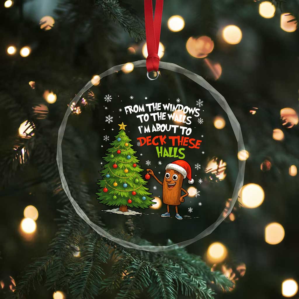 Funny Christmas Italian Brainrot Crystal Glass Ornament Funny Memes From The Windows to the Walls I'm About To - Wonder Print Shop