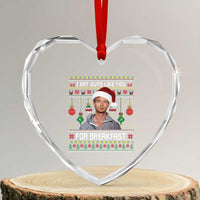 Funny Christmas Jeffrey Dahmer Heart Crystal Glass Ornament I Eat Guys Like You For Breakfast Serial Killer - Wonder Print Shop