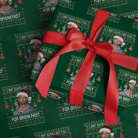 Funny Christmas Jeffrey Dahmer Wrapping Paper Roll I Eat Guys Like You For Breakfast Serial Killer - Wonder Print Shop