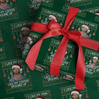Funny Christmas Jeffrey Dahmer Wrapping Paper Roll I Like My Men Like My Coffee Ground Up Serial Killer - Wonder Print Shop