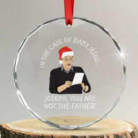 Funny Christmas Jesus Paternity Test Crystal Glass Ornament Joseph You Are Not the Father Holiday Humor - Wonder Print Shop