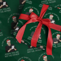 Funny Christmas Jesus Paternity Test Wrapping Paper Roll Joseph You Are Not the Father Holiday Humor - Wonder Print Shop