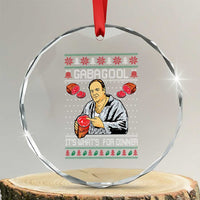 Funny Christmas Mafia Crystal Glass Ornament Gabagool It Is Whats For Dinner Gangster Movie - Wonder Print Shop