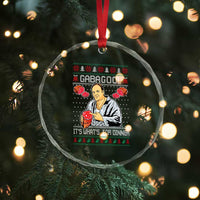 Funny Christmas Mafia Crystal Glass Ornament Gabagool It Is Whats For Dinner Gangster Movie - Wonder Print Shop