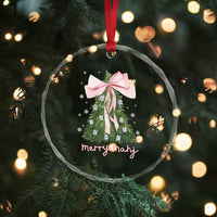 Funny Christmas Mahjong Crystal Glass Ornament Merry Mahj Xmas Tree Gambling Chinese Game - Wonder Print Shop