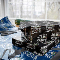 Funny Christmas Mahjong Wrapping Paper Roll It Is Mahjong Time Gambling Xmas Chinese Game - Wonder Print Shop