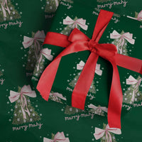 Funny Christmas Mahjong Wrapping Paper Roll Merry Mahj Xmas Tree Gambling Chinese Game - Wonder Print Shop