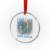 Funny Christmas Marcus The Worm Crystal Glass Ornament I Don't Like This Rock Brain Rot - Wonder Print Shop