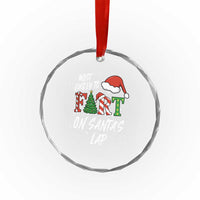 Funny Christmas Matching Family Crystal Glass Ornament Most Likely To Fart On Santa Lap TS14