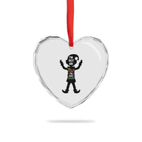 Funny Christmas Matching Family Heart Crystal Glass Ornament I Am Not An Elf Im Just Short - Wonder Print Shop