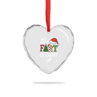 Funny Christmas Matching Family Heart Crystal Glass Ornament Most Likely To Fart On Santa Lap - Wonder Print Shop