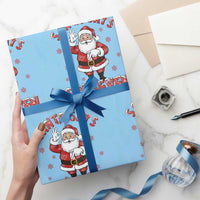 Funny Christmas Meme Gift Wrapping Paper Roll Santa Says Six Seven - Wonder Print Shop