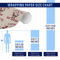 Funny Christmas Meme Gift Wrapping Paper Roll Santa Says Six Seven - Wonder Print Shop