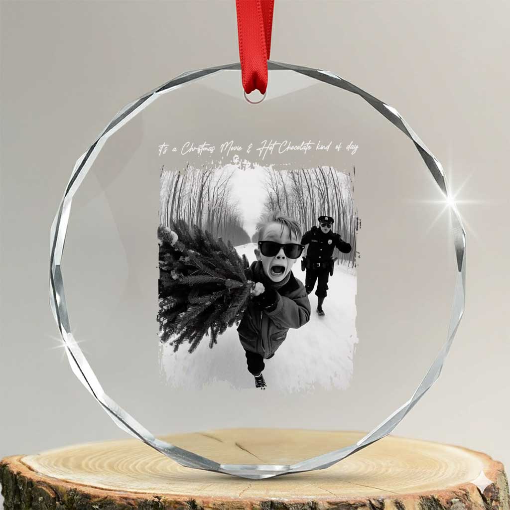Funny Christmas Movie Crystal Glass Ornament Funny Kevin Home Xmas Meme Alone - Wonder Print Shop
