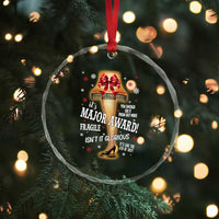 Funny Christmas Movie Crystal Glass Ornament It Is A Major Award Fragile Italian Leg Lamp - Wonder Print Shop