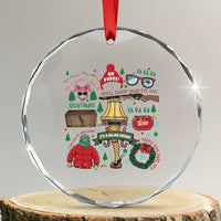 Funny Christmas Movie Crystal Glass Ornament Oh Fudge Bunny Pajama Italian Leg Lamp - Wonder Print Shop