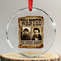 Funny Christmas Movie Crystal Glass Ornament Wanted Sticky Bandit Merry Xmas Ya Filthy Animal - Wonder Print Shop