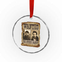 Funny Christmas Movie Crystal Glass Ornament Wanted Sticky Bandit Merry Xmas Ya Filthy Animal - Wonder Print Shop