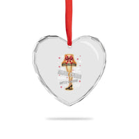 Funny Christmas Movie Heart Crystal Glass Ornament It Is A Major Award Fragile Italian Leg Lamp - Wonder Print Shop
