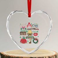 Funny Christmas Movie Heart Crystal Glass Ornament Oh Fudge Bunny Pajama Italian Leg Lamp - Wonder Print Shop