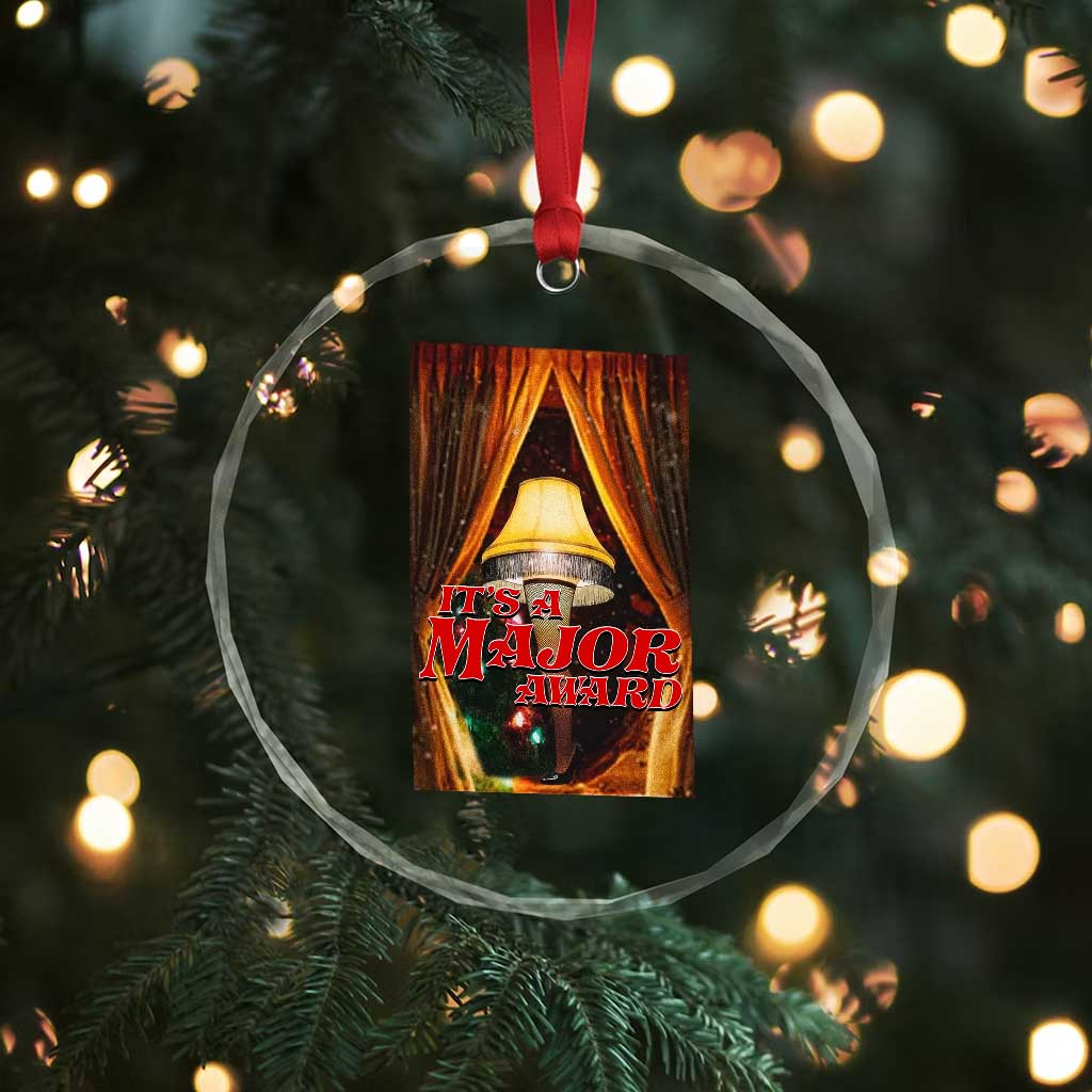 Funny Christmas Movie It Is A Major Award Crystal Glass Ornament Italian Leg Lamp - Wonder Print Shop
