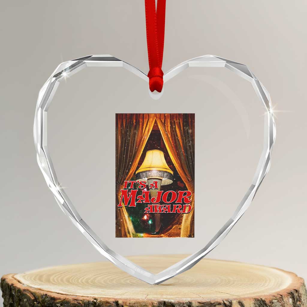 Funny Christmas Movie It Is A Major Award Heart Crystal Glass Ornament Italian Leg Lamp - Wonder Print Shop