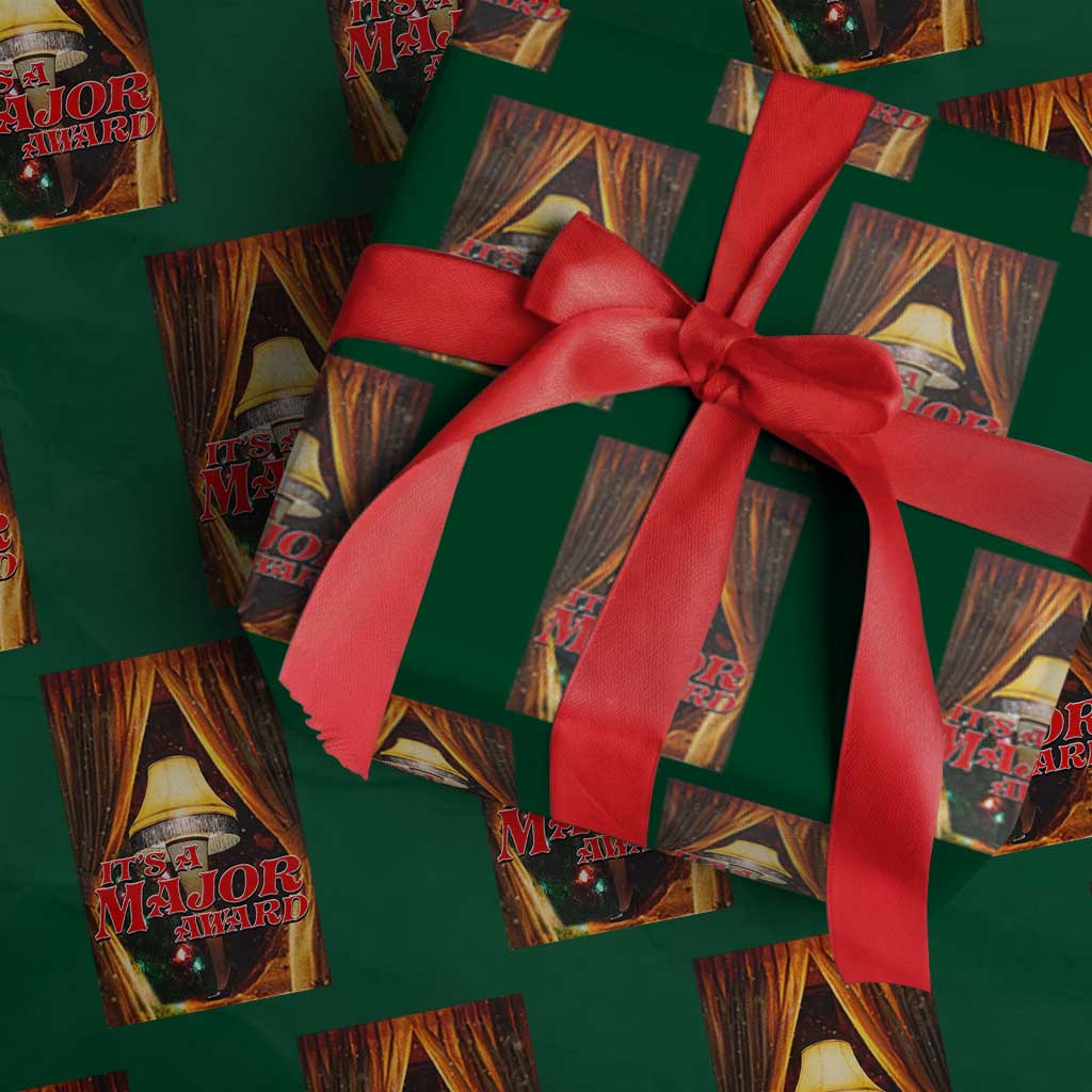 Funny Christmas Movie It Is A Major Award Wrapping Paper Roll Italian Leg Lamp - Wonder Print Shop