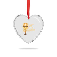 Funny Christmas Movie Leg Lamp Heart Crystal Glass Ornament Isnt It Glorious - Wonder Print Shop