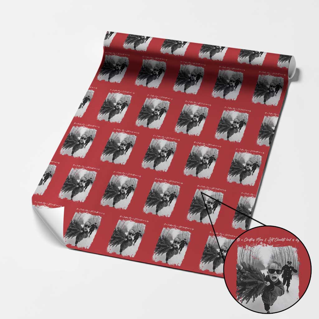 Funny Christmas Movie Wrapping Paper Roll Funny Kevin Home Xmas Meme Alone - Wonder Print Shop