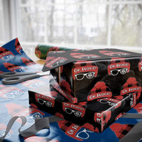 Funny Christmas Movie Wrapping Paper Roll Oh Fudge Buffalo Plaid Printed Graphic Beanie Cap - Wonder Print Shop