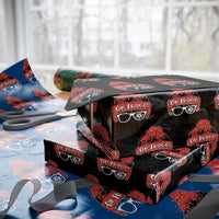Funny Christmas Movie Wrapping Paper Roll Oh Fudge Buffalo Plaid Printed Graphic Beanie Cap Xmas Light - Wonder Print Shop
