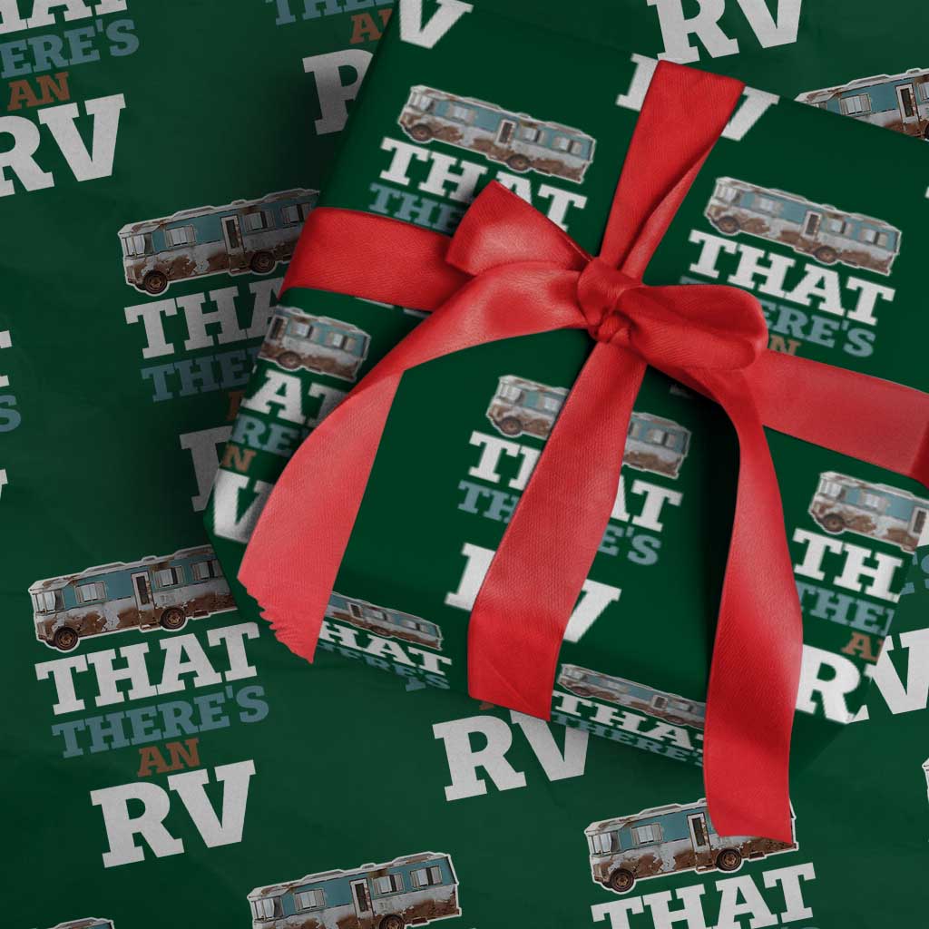 Funny Christmas Movie Wrapping Paper Roll That There's An RV Camping Car Motorhome - Wonder Print Shop