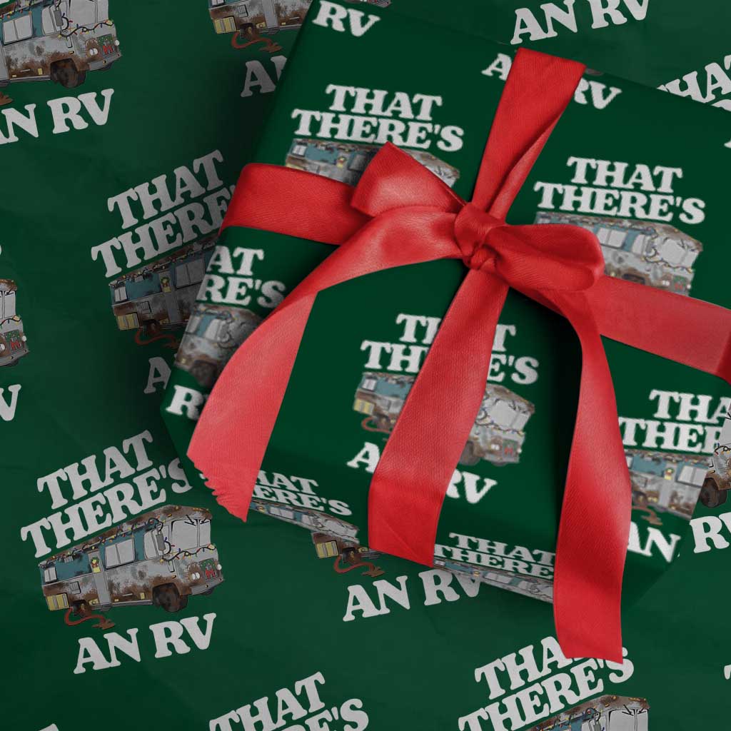 Funny Christmas Movie Wrapping Paper Roll That There's An RV Led Lights Camping Motorhome - Wonder Print Shop