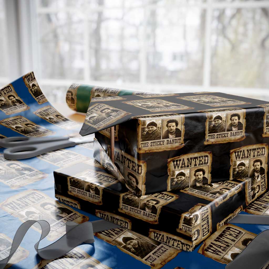 Funny Christmas Movie Wrapping Paper Roll Wanted Sticky Bandit Merry Xmas Ya Filthy Animal - Wonder Print Shop