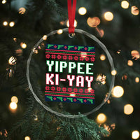 Funny Christmas Nakatomi Plaza Yipee Ki-Yay Crystal Glass Ornament TS09