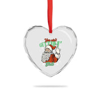 Funny Christmas Naughty Santa Heart Crystal Glass Ornament You Aint Getting Shit Inappropriate Xmas - Wonder Print Shop