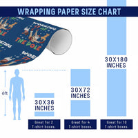 Funny Christmas Naughty Santa Wrapping Paper Roll Working It At The Pole - Wonder Print Shop