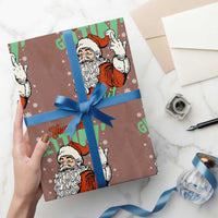 Funny Christmas Naughty Santa Wrapping Paper Roll You Aint Getting Shit Inappropriate Xmas - Wonder Print Shop