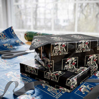 Funny Christmas Never Better Wrapping Paper Roll Skeleton Drinking Coffee - Wonder Print Shop