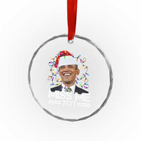 Funny Christmas Obama Crystal Glass Ornament Funny Santa Xmas Light - Wonder Print Shop