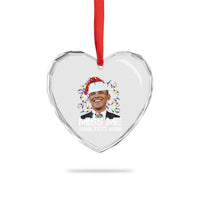 Funny Christmas Obama Heart Crystal Glass Ornament Funny Santa Xmas Light - Wonder Print Shop
