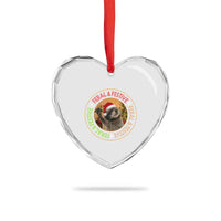 Funny Christmas Pedro The Racoon Heart Crystal Glass Ornament Feral And Festive Xmas Santa Trash Panda - Wonder Print Shop