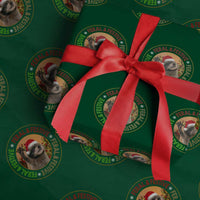 Funny Christmas Pedro The Racoon Wrapping Paper Roll Feral And Festive Xmas Santa Trash Panda - Wonder Print Shop