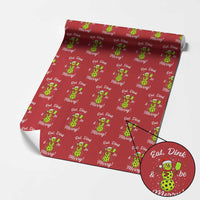 Funny Christmas Pickleball Wrapping Paper Roll Eat Dink And Be Merry Snowman - Wonder Print Shop