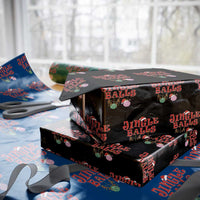 Funny Christmas Pickleball Wrapping Paper Roll Jingle Balls Reindeer Santa Hat Ball - Wonder Print Shop