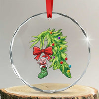 Funny Christmas Pig In Green Hand Naughty Crystal Glass Ornament Pet Lover Gift - Wonder Print Shop