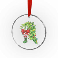 Funny Christmas Pig In Green Hand Naughty Crystal Glass Ornament Pet Lover Gift - Wonder Print Shop
