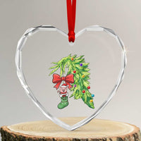 Funny Christmas Pig In Green Hand Naughty Heart Crystal Glass Ornament Pet Lover Gift - Wonder Print Shop