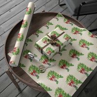 Funny Christmas Pig In Green Hand Naughty Wrapping Paper Roll Pet Lover Gift - Wonder Print Shop